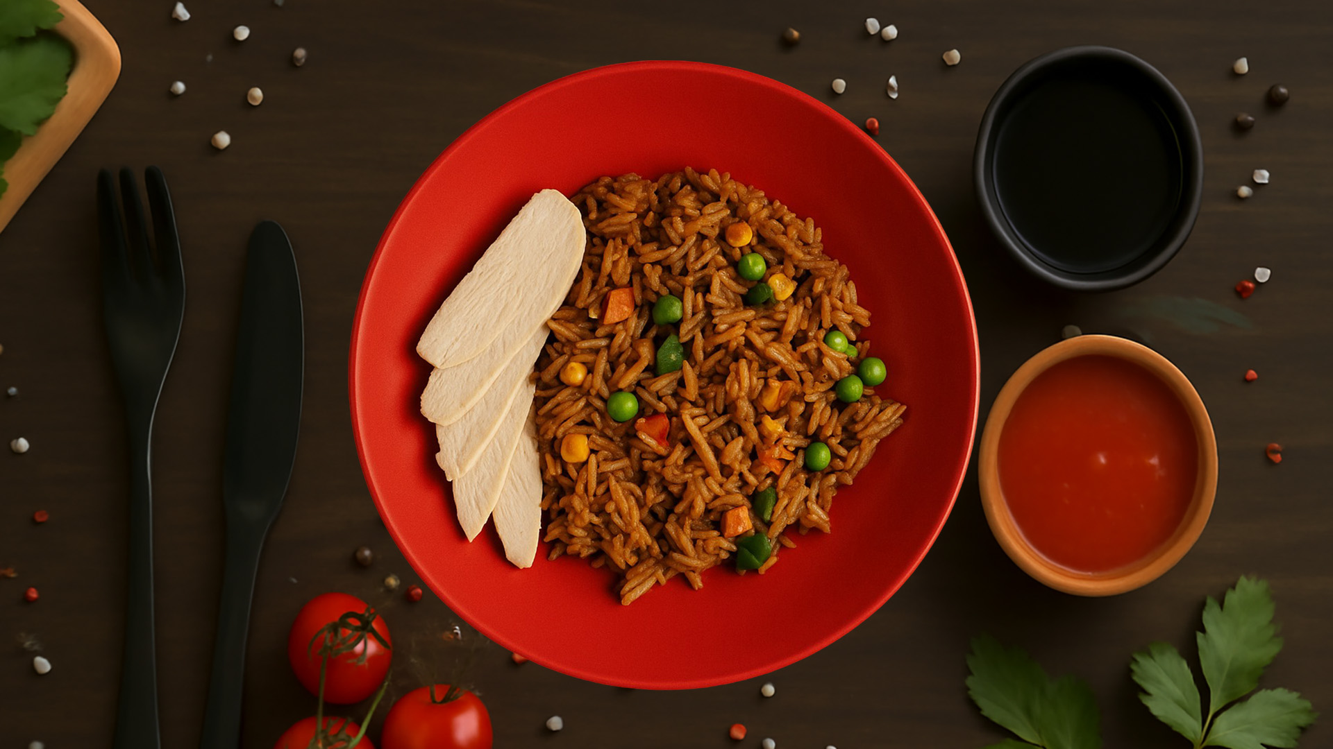 Замовити Китайський рис з куркою